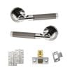 STATUS Dakota Door Handle Pack (Latch Set - 2.5" CE Latch, 4" Slim Knuckle Hinges x2) - Black Nickel/Polished Chrome