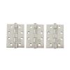 Atlantic Ball Bearing Hinges Grade 13 Fire Rated 4" X 3" X 3mm set of 3 - Satin Stainless Steel