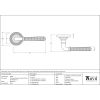 Aged Brass Hammered Newbury Lever on Rose Set (Beehive) - Unsprung