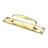 Aged Brass 300mm Art Deco Pull Handle on Backplate
