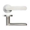 Zoo Hardware Atlas Lever on Round Rose - Satin Stainless
