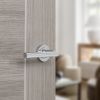 STATUS Nebraska Door Handle Pack (Latch Set - 2.5" CE Latch, 4" Fire Rated Hinges x3) - Polished Chrome