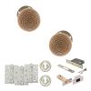 Old English Bridlington Door Knob Pack (Lock Set - 3" Latch & Deadlock, 4" Fire Rated Hinges x3) - Satin Nickel