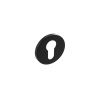 Millhouse Brass Euro Escutcheons on 5mm Slimline Round Rose - Matt Black (Pair)