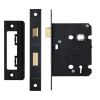 Zoo Hardware 3 Lever Sash Lock 3" - smaller case - Powder Coat Black
