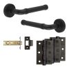 Complete Midtown Door Handle Pack - Internal Doors - Black - By Frelan Hardware - JE-G4B-MB