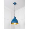 Hammered Brass Brindley Pendant in Upstream