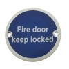 Stainless Steel Fire Door Locked 75mm Satin Anodised Aluminium - By Frelan Hardware - JS101SAA
