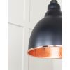 Hammered Copper Brindley Pendant in Elan Black