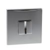 Tupai Rapido 5S Line WC Turn on 5mm Slimline Square Rose (bolt through fixing only) - Bright Polished Chrome