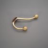 Beehive Twin Coat Hook Aged Brass