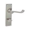 Victorian Scroll Bathroom Lever Handle 150mm Satin Nickel