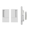 AGB Wave Flush Door Handle & Euro Profile Lock Set - White