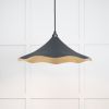 Smooth Brass Flora Pendant in Soot
