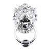 Polished Chrome Lion Head Door Knocker
