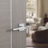Tupai Rapido CurvaLine Valbona Lever Door Handle on Square Rose - Satin Chrome (Pair)