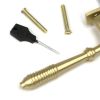 Satin Brass Reeded Espag - RH