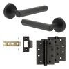 Complete Hex Door Handle Pack - Internal Doors - Black - By Frelan Hardware - JE-C2A-MB