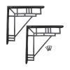 Art Deco Bracket Black (Sold in Pairs)