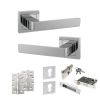 STATUS Montana Door Handle Pack (Euro Lock Set - 3" CE Sashlock, 4" Slim Knuckle Hinges x2) - Polished Chrome