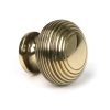 Aged Brass Beehive Cabinet Knob 40mm