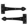 Black Smooth 10½" Cast T Hinge (pair)