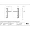 Polished Bronze Art Deco Slimline Lever Espag. Lock Set