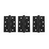 Atlantic Ball Bearing Hinges Grade 13 Fire Rated 4" x 3" x 3mm set of 3 - Matt Black