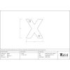 Satin Chrome Letter X