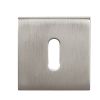 Tupai Rapido Curva/QuadraLine Key Escutcheons on Square Rose - Pearl Nickel (Pair)