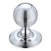 Zoo Hardware Ringed Mortice Knob - Concealed Fix - Solid - Polished Chrome