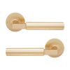 Opal Knurlmond Lever on Rose Satin Brass