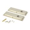 Polished Nickel 175mm Art Deco Rectangular Pull -Privacy Set
