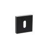 Senza Pari Key Escutcheons on Minimal Square Rose - Matt Black (Pair)