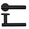 Zoo Hardware Orta Lever on Round Rose - Black