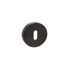 Senza Pari Key Escutcheons on Round Rose - Urban Dark Bronze (Pair)
