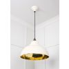 Hammered Brass Harborne Pendant in Teasel
