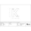 Polished Brass Letter K