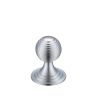 Zoo Hardware Queen Anne Ringed Knob 25mm rose dia. - Satin