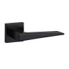 Oro & Oro Ivy Lever Door Handle on Square Rose - Matt Black (Pair)