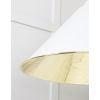 Smooth Brass Hockley Pendant in Flock