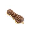 Rosewood & Polished Brass Beehive Escutcheon