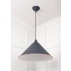 White Gloss Hockley Pendant in Slate