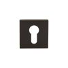 Oro & Oro Euro Escutcheons on Square Rose - Matt Black (Pair)