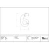 Black Numeral 6