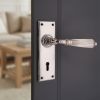 Regency Lever on Backplate Lock Polished Nickel