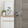 Eco Aqua Door Handle Pack (Latch Set - 2.5" CE Latch, 4" Fire Rated Hinges x3) - Polished Chrome