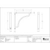 Polished Nickel Abingdon Shelf Bracket (200mm x 200mm)