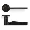 Valli Carmen Lever on Round Rosette - Matt Black PVD