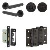 Complete Hex Door Handle Pack - Bathroom - Black - By Frelan Hardware - JE-C5B3-MB